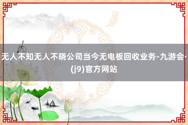 无人不知无人不晓公司当今无电板回收业务-九游会·(j9)官方网站