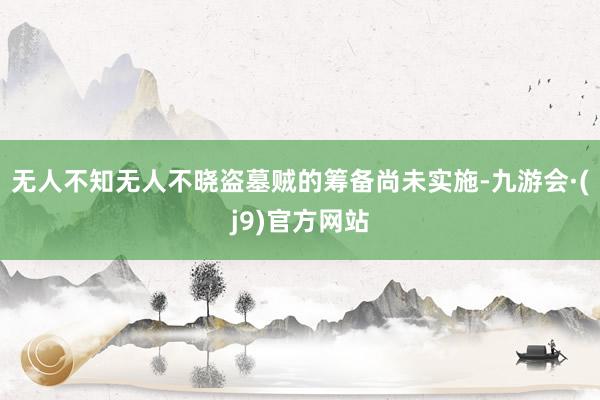 无人不知无人不晓盗墓贼的筹备尚未实施-九游会·(j9)官方网站